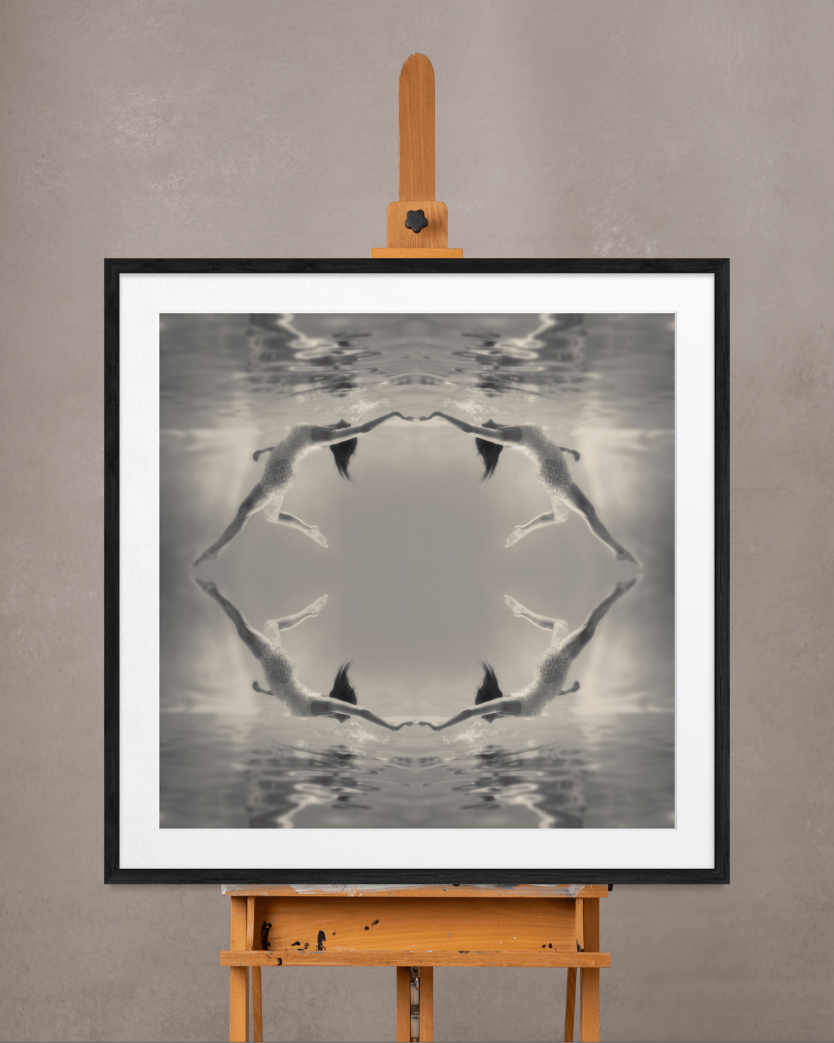 Patterns | Framed Limited Edition, Black and White Photography, Underwater Portrait