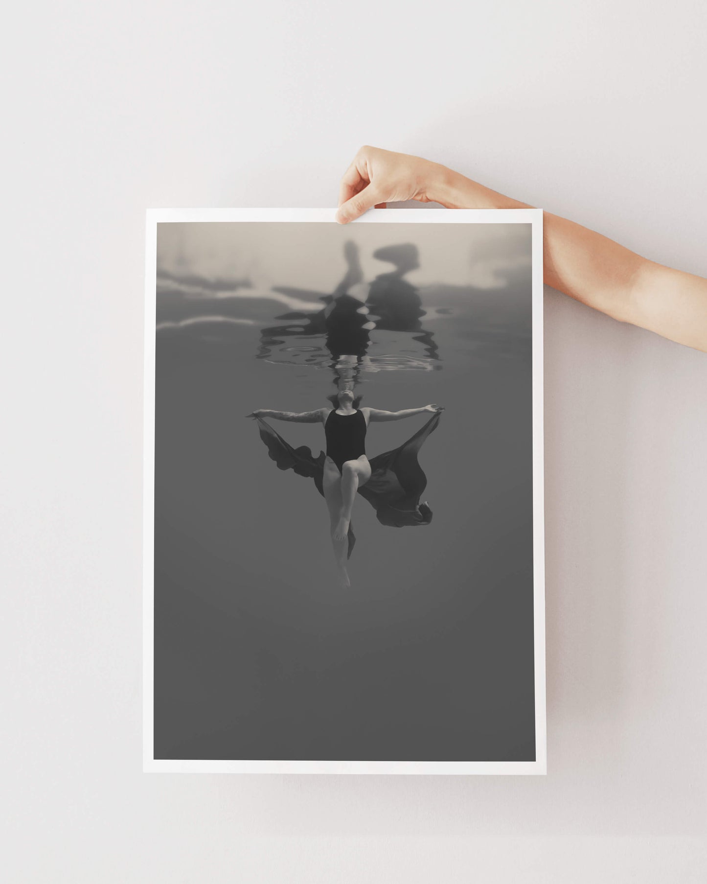 Free | Fine Art Print, Black and White Photography, Underwater Portrait