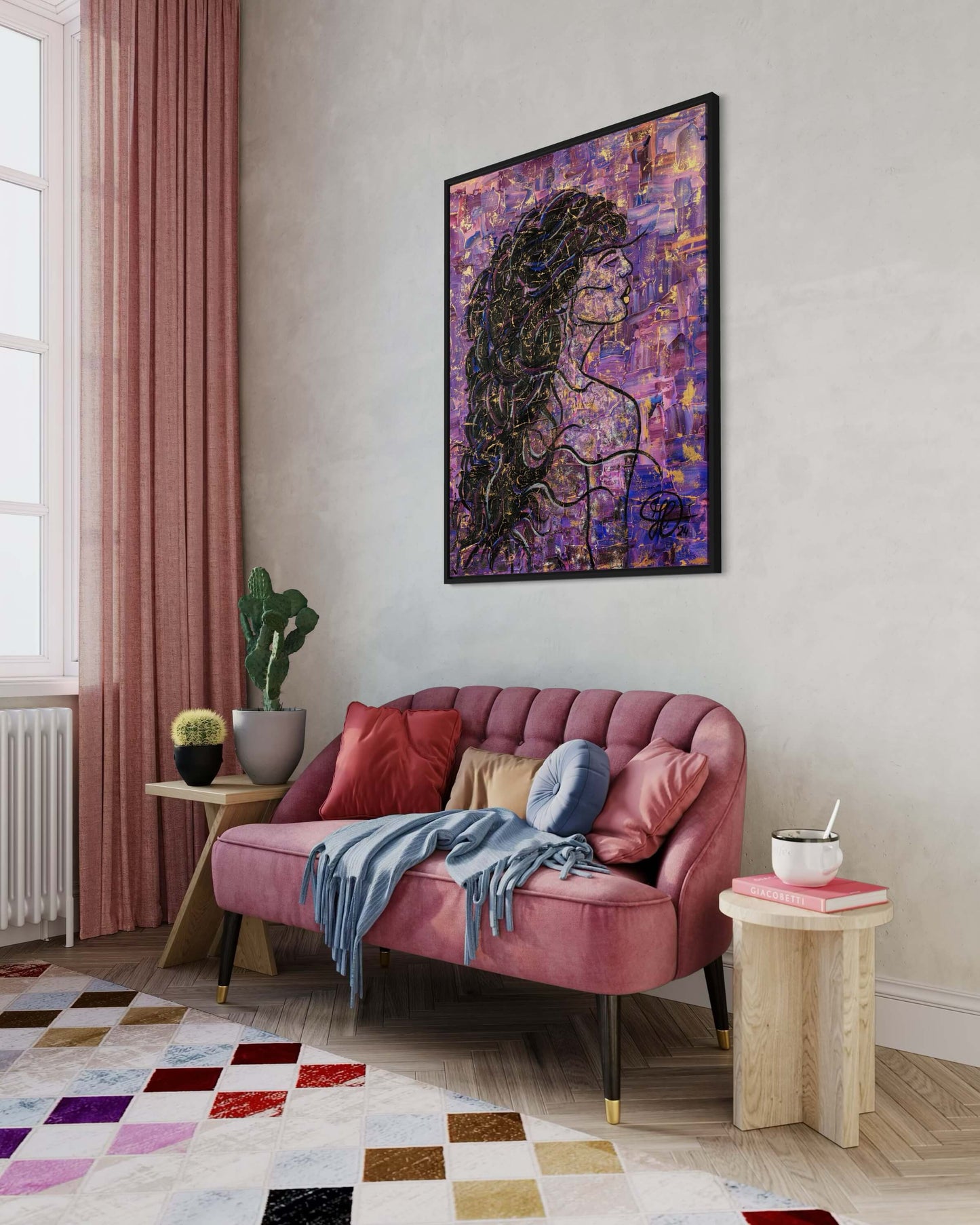 "Moonlit Secrets" Original Acrylic Painting