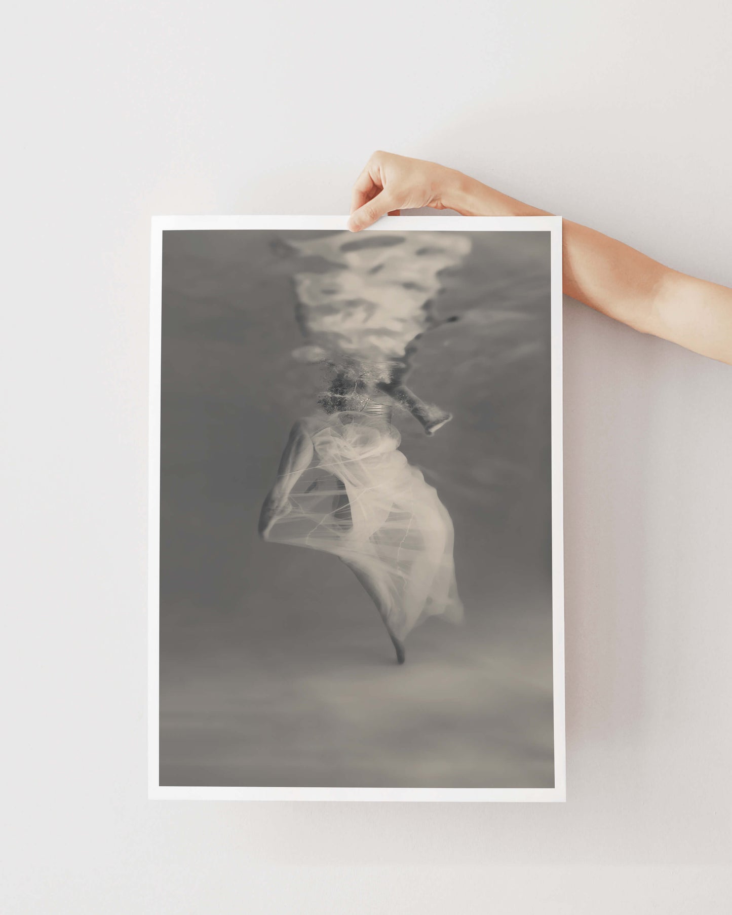 Storm | Fine Art Print, Black and White Photography, Underwater Portrait