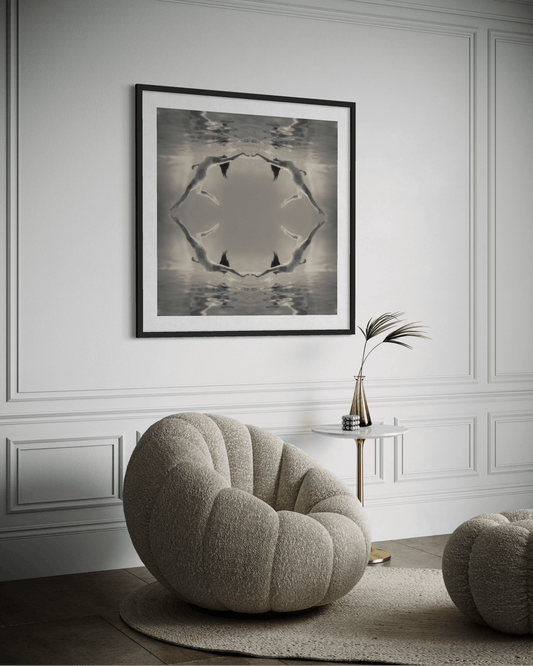 Patterns | Framed Limited Edition, Black and White Photography, Underwater Portrait