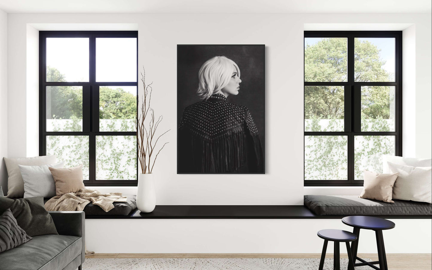 Charlize | Framed Limited Edition Photography, Black and White Female Portrait