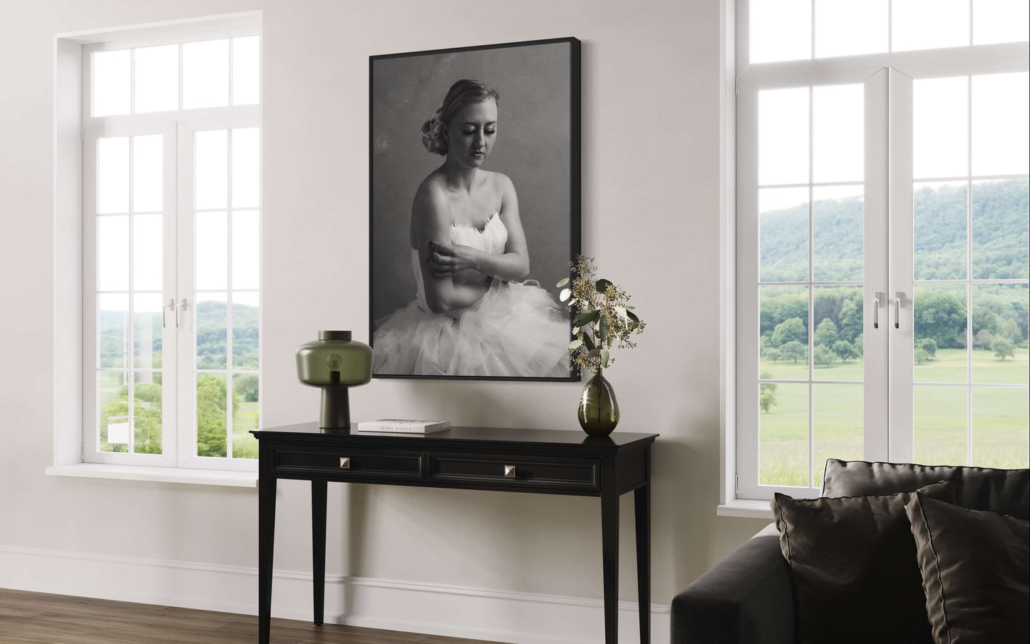 Ines | Framed Limited Edition Photography, Black and White Female Portrait