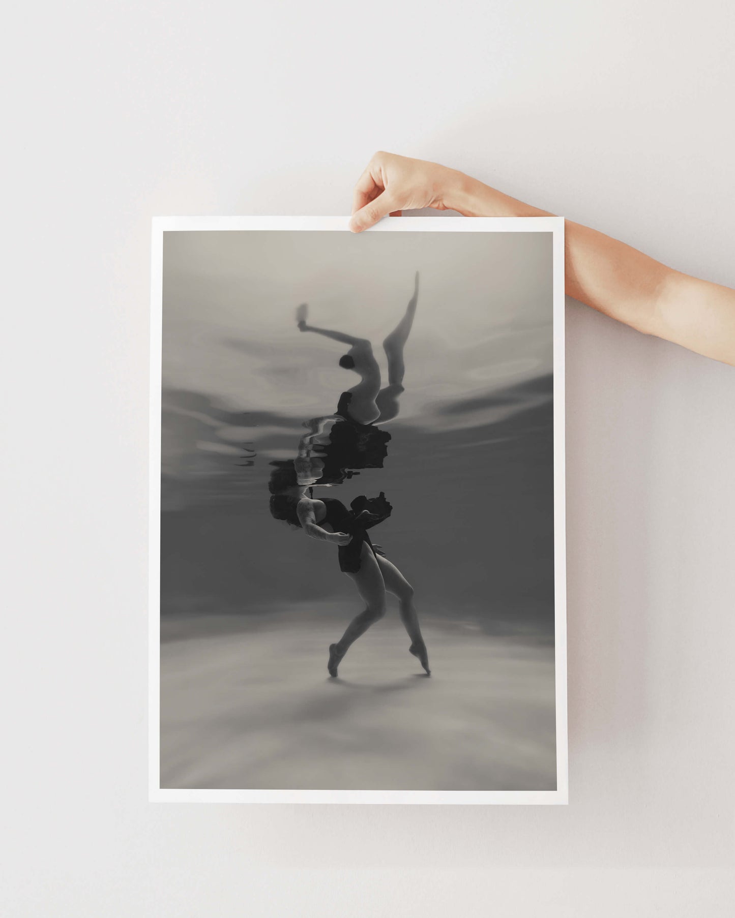 Carried | Fine Art Print, Black and White Photography, Underwater Portrait