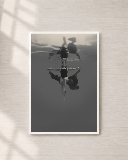 Free | Fine Art Print, Black and White Photography, Underwater Portrait