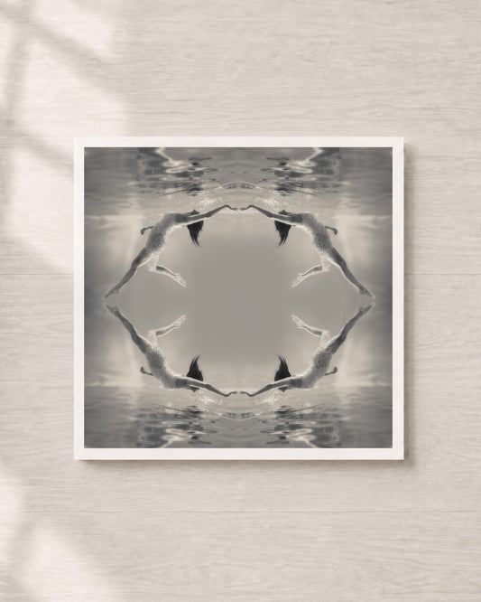 Patterns | Fine Art Print, Black and White Photography, Underwater Portrait