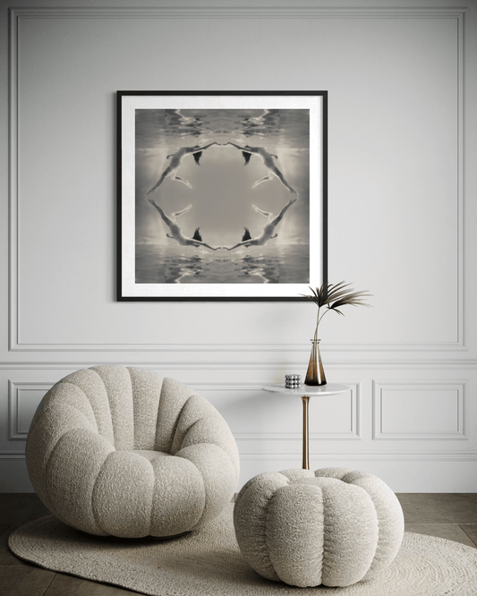 Patterns | Framed Limited Edition, Black and White Photography, Underwater Portrait