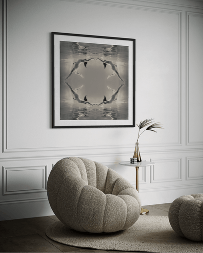 Patterns | Framed Limited Edition, Black and White Photography, Underwater Portrait