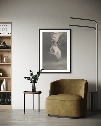 Storm | Framed Limited Edition, Black and White Photography, Underwater Portrait