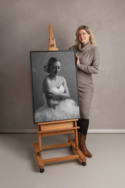 Ines  | Framed Limited Edition Photography, Black and White Female Portrait