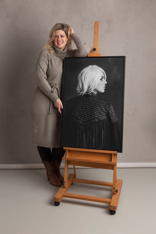 Charlize | Framed Limited Edition Photography, Black and White Female Portrait